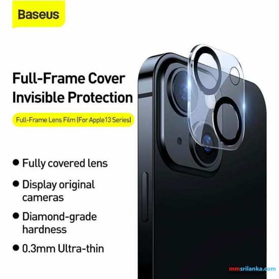 Baseus iPhone 13 Mini 5.4-Inch Lens Film Full-Frame (2pcs Lens Set) Transparent